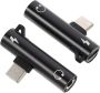2PCS Type Charging Adapter For Mobile Phones Dual Function Earphone