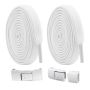 1 Pair - No-tie Shoelaces With Lock Buckle - White