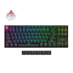 K8 Qmk 80% Tkl Wireless Mechanical Keyboard V2 Red Switches - BLACK-K8X-H1