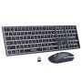 Jomaa - Ergonomic Wireless Backlit Keyboard And Mouse Combo - Black