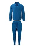 Waffle Solid Classic Men's Athletic 2PCS Tracksuit Set Casual Full-zip Sweatsuits Long Sleeve Jacket And Jogging Pants Set For G