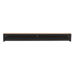 Double Towel Rail - Black Solid Oak