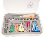 HONEYSEW Single Double Fold Bias Tape Maker Tool Kit Set Fabric Bias Tape Maker Tools Folding Fabric and Biasing Strips 15sizes