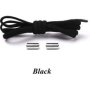 No-tie Elastic Stretch Shoelaces 2 Pairs Black