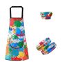 A Waterproof Apron For Painting Featuring Long Sleeves And A Hat.