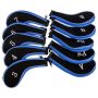 10 Piece Golf Club Head Protective Covers-blue