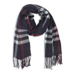 Navy & Red Check Pashmina Scarf