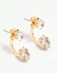 Goldair Gold Plated Cubic Zirconia Jacket Earrings