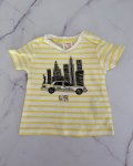 Zara Yellow Striped New York T Shirt 3 6M