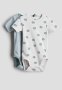 2-PACK Short-sleeved Bodysuits - White Frogs