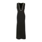 Black Diamante Plunge Dress