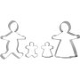 Accesorios Set Of 4 Family Cookie Cutters