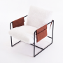 Recliner Modern Accent Comfy Armchair With Side Pocket Wide Lounge Chair