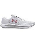 Women's Ua Charged Pursuit 3 Metallic Running Shoes - White 4