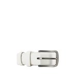 Refined Leather Belt -white
