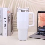 Stainless Steel Vacuum Flask With Straw 1.2L - Purple