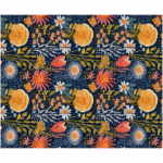 Bloom Printed Runner Embroidery Indigo