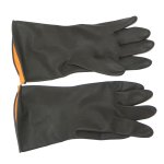Black Industrial Rubber Glove Smooth Palm - 35CM