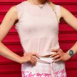 Bow-tie Tee Pink - L Pink
