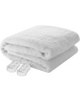 Pure Pleasure Extra Length Sherpa Fleece Fitted Electric Blanket With Skirt Queen Size