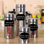 25PCS 24PCS PASTE+1PC Pen Reusable Storage Container Labels - Waterproof Glue-free Self-adhesive Blackboard Sticker For Spices C