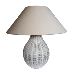 Woven White Table Lamp