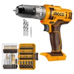 Ingco - Cordless Impact Drill Tool Only & 49PC Impact Screwdriver Bit Set
