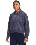 Women's Ua Essential Fleece Script Hoodie - Tempered Steel Sm