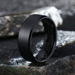1PC 8MM Men's Matte Ring Simple Ring Jewelry For Parties Dates Birthday Father's Day Gifts