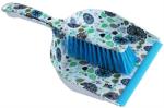 Handheld Brush And Dustpan Set White Floral Design No Packaging Out Of Box Failure Warranty