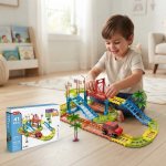 Funny City Track 41-PIECE Flexible Track Playset