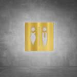 Toilet Male And Female Sign D06 - Polished Brass
