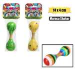 Musical Double End Maraca Shaker 14X4CM Marketplace Brits Bros