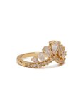 Goldair Gold Plated Cubic Zirconia Princess Crown Ring - M l