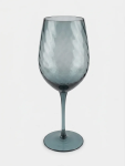 Grey Hammered Glass Wine Goblet 24CM - None Assorted
