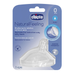 Chicco Natural Feeling Teat 0 Months Regular Flow - Clear