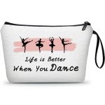 Ballet Dance Recital Gifts For Girls & Women - Makeup Bag & Cosmetic Bags For Dancers Teachers & Friends