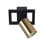 Darcey Aluminium Spotlight Brass Black - Black