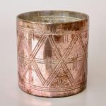 Pink & Glass Etched Vase Candle Holder 15X15CM
