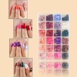 576PCS Short Press On Nails 24 Color Glossy Fake Nails Full Cover Solid Color Acrylic Artificial False Nail Tips For Women Girls