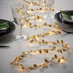 1PC 20LED Simulated Golden Leaf Decorative String Lights Valentine's Day Birthday Parties Weddings Ramadan Holiday Decorative St