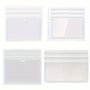 20PCS Clear Adhesive Label Holders - Durable Plastic Shelf Tags For Office Kitchen Bookshelf & More