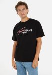 Tommy Hilfiger Tjm Reg Spray Pop Color Tee Ext - Black