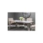 Cozycraft - Jesse Marble Top Dinning Table Silver