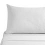 200 Thread Count Cotton Rich Percale White PILLOWCASE - King - Single 50 X 90CM