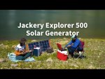 Pure Explorer 500 Jackery Portable Sine Wave Power Station 518WH & Evocharge Sunmaster Pro 100W Solar Panel