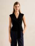 Emma Twist Front Top - XXL Black