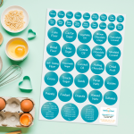 Chalky Pantry Labels - Baking - Blue