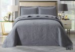 Primrose Quilted Bedspread - Charcoal