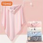 Tdhd Baby Bath Towel Coral Velvet Cartoon Cloak Cute Baby Bathrobe Absorbent And Soft